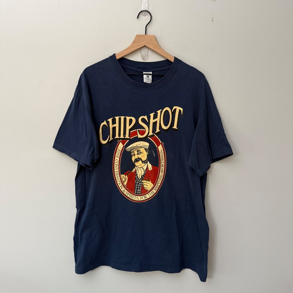 Vintage Chip Shot Golf Club T-Shirt L Preppy Grandpa Golfer Single Stitch USA